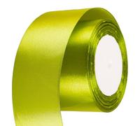 50mm Wide Emerald Green Ribbon Thick Satin Ribbon 22m, 2 inch Thick Vivid Green Ribbon for Gift Wrapping Wedding Car Christmas Birthday Cake Hair Bow Florist Bouquet Crafts Decorations