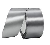 50mm Wide Gray Ribbon Thick Silver Satin Ribbon 22m, 2 inch Thick Gray Ribbon for Gift Wrapping Wedding Car Halloween Christmas Birthday Cake Hair Bow Florist Bouquet Crafts Decorations