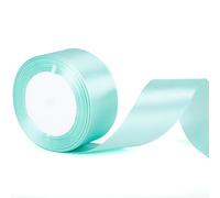 50mm Wide Teal Blue Satin Ribbon - Thick Wedding Car Decoration, 2 inch Thick Teal Blue Ribbon for Gift Wrapping, Bows, Cakes, Presents, Bouquets, Crafting
