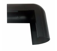 50mm x 25mm Black Clip-Over Right Angled External Bend Trunking Adapter - Over Top | Loops