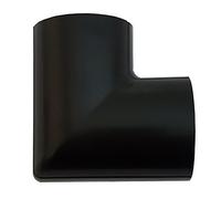 50mm x 25mm Black Clip-Over Right Angled Trunking Adapter - Flush 90 Degree Bend | Loops