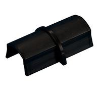 50mm x 25mm Black Smooth-Fit Coupler Joiner Trunking Adapter - Wall Conduit AV/TV | Loops