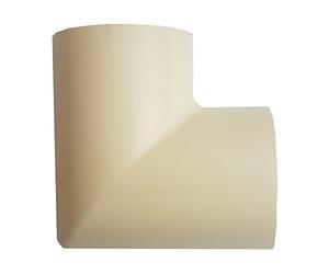 50mm x 25mm Magnolia Clip-Over Right Angled Trunking Adapter - Flush 90 Degree Bend | Loops