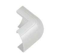 50mm x 25mm White Clip-Over Right Angled External Bend Trunking Adapter - Over Top | Loops