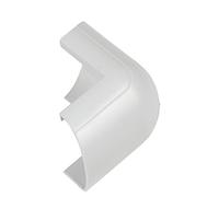 50mm x 25mm White Clip-Over Right Angled External Bend Trunking Adapter - Over Top | Loops