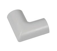 50mm x 25mm White Clip-Over Right Angled Trunking Adapter - Flush 90 Degree Bend | Loops