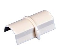 50mm x 25mm White Smooth-Fit Coupler Joiner Trunking Adapter - Wall Conduit AV/TV | Loops