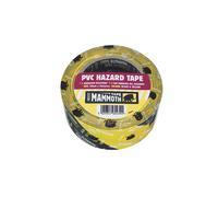 (50mm x 33m, Black / Yellow) Everbuild Sika Pvc Hazard Tape