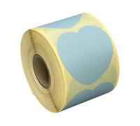 50mm x 50mm Blue Heart Shaped Labels, 1 Roll / 500 per roll, Permanent Adhesive, Compatible with Zebra, Citizen, Munbyn, TSC, etc Label Printers (50mm x 50mm, 1, Count)