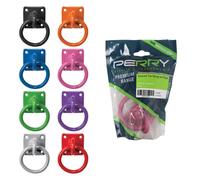 50mm X 50mm No.550/pp Perry Equestrian Swivel Tie Ring On Plate - Pack Of 2 Prepacked