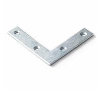 50mm x 50mm x 10mm x 2mm Corner L Shape Plate, Flat Angle Bracket Plates Connector Zinc Plated Steel NA50 (Pack of 10) K11ABC