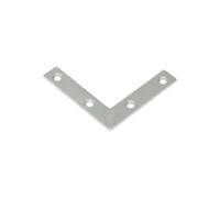 50mm x 50mm x 10mm x 2mm Corner L Shape Plate, Flat Angle Bracket Plates Connector Zinc Plated Steel NA50 (Pack of 4)