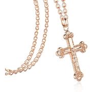 50Mmx30Mm Unisex Men Women Rose Gold Color Religion Pendant+Optional Necklace Chains