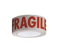 50mmx50m Self Adhesive Paper Tape Printed Fragile (Pack 6) SAP5050FR