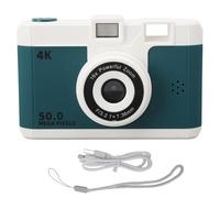 50MP 1080P Digital Camera Front Rear Dual Cameras Compact Small Camera with 8X Digital Zoom 2.4 Inch Screen 800mAh Battery Portable Multifunctional for Travel (Green)