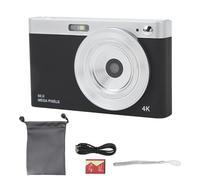 50MP 4K Digital Camera with 2.88in IPS Screen, 16X Digital Zoom Anti Shaking Vlog Camera, Small Portable HD Video Camera with Fill Light for Travel and Social Media (Black)