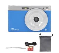 50MP 4K Digital Camera with 2.88in IPS Screen, 16X Digital Zoom Anti Shaking Vlog Camera, Small Portable HD Video Camera with Fill Light for Travel and Social Media (Blue)