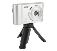 50MP HD 2.4 Inch TFT Screen Autofocus Compact Travel Camera,Front and Rear Dual Lenses,Lightweight and Slim,Portable for Vlogging,Easy (Silver)