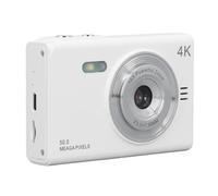 50MP Portable Camera with Dual Front and Rear Cameras Ultra Clear Images and Long Battery Life for Wedding Party White Easy to Operate Great