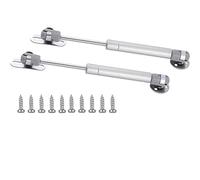 50N/11.2 lb Gas Strut Cabinet Hinge Safety Lift Support, Gas Shock and Soft Opening and Cushioning Telescopic Cabinet Door Rubber Head Gas Spring Support 10" Length, Set of 2