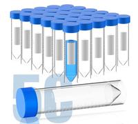 50Pack 50ml Centrifuge Tubes with Screw Cap, Self-Standing Plastic Conical Test Tube, with Graduated Marks and Writing Area, Non-Pyrogenic, DN/RNase Free for Lab for Lab