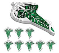 50Pack Elegance Elven Green Tree Leaf Badge Lapel Pins Bulk,collection cute pins badges Enamel Pins Souvenir Brooches Jewelry Gift
