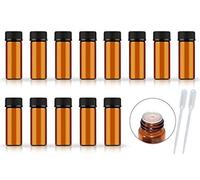 50Pack Set 5ML Amber Glass Bottle with Orifice Reducer and Cap Small Essential Oil Vials(5ML)