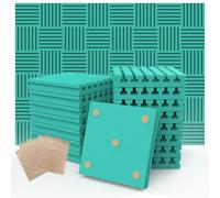 50Pack Sound Proof Foam Panels for Walls 2" X 12" X 12" Acoustic Foam Panels High Desnsity Studio Soundproofing Fire Resistant & Noise Absorbing for Studio, Office, Home (Blue)