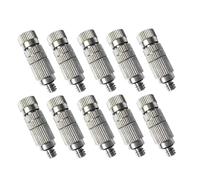 50Pack Stainless Steelmisting Nozzles High Pressure Spray Heads for Outdoor Cooling Systems Greenhouses and Landscaping Durable 0.15mm Diameter 3 Section Design
