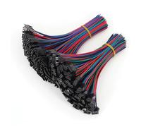 50Pairs 4-Pin Pitch 2.54mm Single End Male and Female 15cm LED Strip Wire Connector AUOQKQUT