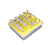 50pc Diamond Grinding Burr Set, 120 Grit, Approx. 3mm Shank | Assorted Alloy Rotary Bits For Glass, Ceramic, Stone, Tile And Detail Polishing
