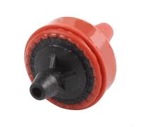 50PC Drip Irrigation Emitters with Pressure Compensation Headset for Uniform Water Distribution and Reliable Connection to PE or PVC Gardening Tubing (2LRed)