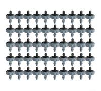 50PC Drip Irrigation Emitters with Pressure Compensation Headset for Uniform Water Distribution and Reliable Connection to PE or PVC Gardening Tubing (4LGray)