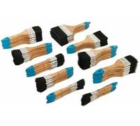 50pc Economy Disposable Cheap Paint Brush set - Sizes- 1/2”, 1”, 1.1/2”, 2”, 3”, 4” (12,25,38,50,75,100mm) - Professional Wooden Handle Paintbrush Set for Paint, Stains, Varnishes, Glues and Home DIY