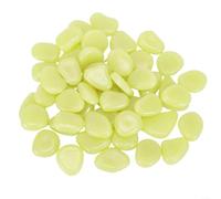 50PC Glow in the Dark Decorative Pebbles for Aquariums and Gardens, Luminous Stones for Unique Indoor and Outdoor Displays (Yellow)