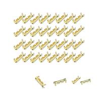 50pc Insulated Butt Connectors with Brass Sleeves, Suitable for Low Voltage Applications in Cars, Trucks, and Boats