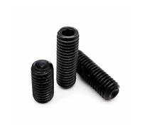 50pc M1.6 M2 M2.5 M3 M3.5 M4 M5 M6 M8 Black 12.9 Class 304 Stainless Steel Hex Hexagon Socket Head Cup Point Grub Set Screw Bolt(Class Steel,8MM_M6)
