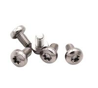 50pc M2 .5 M3 M4 M5 M6 M8 304 A2 Stainless Steel GB2672 Six-Lobe Torx Pan Head Screw Bolt Six Lobe Round Length=3-80mm(5mm,M3 50pcs)