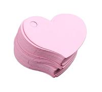 50PC Paper Card with Hole Heart Note Business Cards Double-Sided Greeting Place Name Vocabulary Word Cards Tags with Holes Tags for Craft Projects
