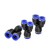 50pc Pipe Fittings Y Shape Pneumatic Connector Fitting Quick Push for Air Water Connecting PY PW 4 6mm 8mm 10mm 12mm(PY-10)