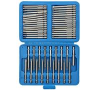 50pc Screwdriver Extra Long Bit Set Torx Hex Spline Phillips Pozi Star Security