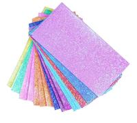 50PC/Set Color Glitter Origami Paper Single Side Shining Folding Solid Papers Kids DIY Making Scrapbooking Arts Craft Decoration for Kids(7x14CM)