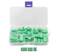 50PCS 0 2 Pitch Screw Terminal Blocks, for Interfacing with Data Acquisition Equipment and GPIO Expansion Ports (Is green)