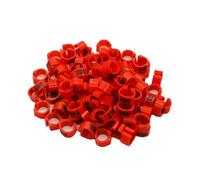 50Pcs 01-50 Numbered Bird Foot Rings,10Mm Inner Diameter Clip Type Pigeon Leg Bands,Suitable For Dove Parrot Poultry Farming Foot Identification Rings(Red)