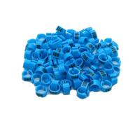 50Pcs 01-50 Numbered Bird Foot Rings,10Mm Inner Diameter Clip Type Pigeon Leg Bands,Suitable For Dove Parrot Poultry Farming Foot Identification Rings(Blue)