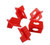 50pcs 1/16'' Tile Leveling System Red 3 Side Spacer Cross and T Shape Ceramic Floor Wall Tools, Leveling Clips, Leveling Wedges, Leveling System with 50pcs Spacers for Various