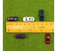 50pcs 1:220 Scale Model Car Elements for Z Gauge Layouts, 25mm x 8mm x 6mm Vehicles Supporting Realistic Train Scene Development