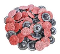 50pcs 1" 25mm Sanding Disc Roll Lock R-Type Quick-Change Sandpaper Abrasive Disc 36/60/80/120/240 Grit,60