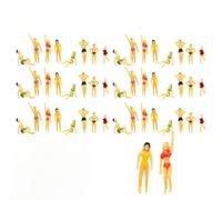 50Pcs 1: 50 Scale Mini People Figurines Model,Colorful Architectural Plastic Miniature Plastic Figures,Tiny Small