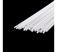50Pcs 1.5x1.5x250mm White ABS Styrene Plastic Square Bar Rods for DIY Toys Doll House, DIY Sand Table Model, DIY Scene Making, Building Making